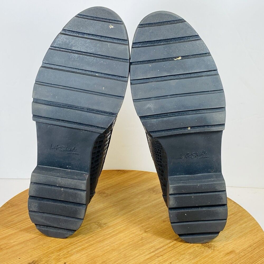 Lifestride Women's Lolly Slip On Loafer Black Croc Size 9.5M - Picture 6 of 6